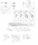 Alternator Electric Starter Fuel Supply Ignition Diagram and Parts List for 20A412-0007-E1  Briggs and Stratton Engine